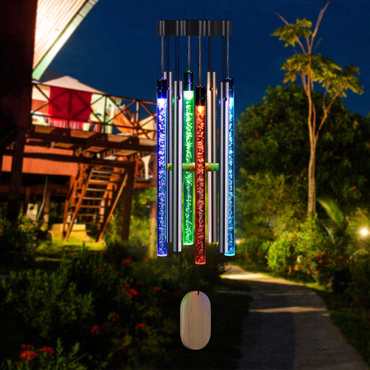 Solar Powered Musical Wind Chimes - b11house
