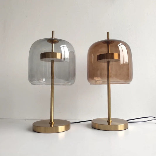 Modern Bauhaus Amber Smoke Lamp - b11house Lighting